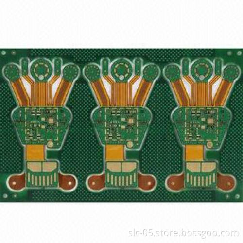 6-layer Rigid-flex PCBs, 1.6mm Board Thickness and Surface Finish of ENIG